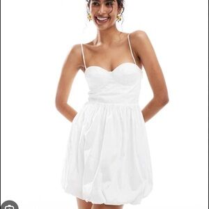 Mango Corset Bubble Hem Mini Dress Size 10